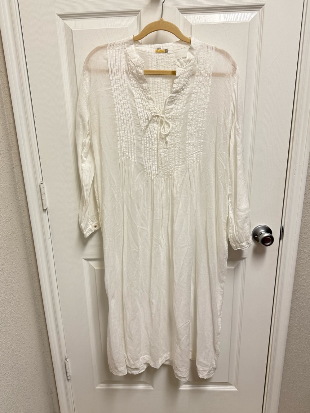 Matta White Cotton Midi Dress